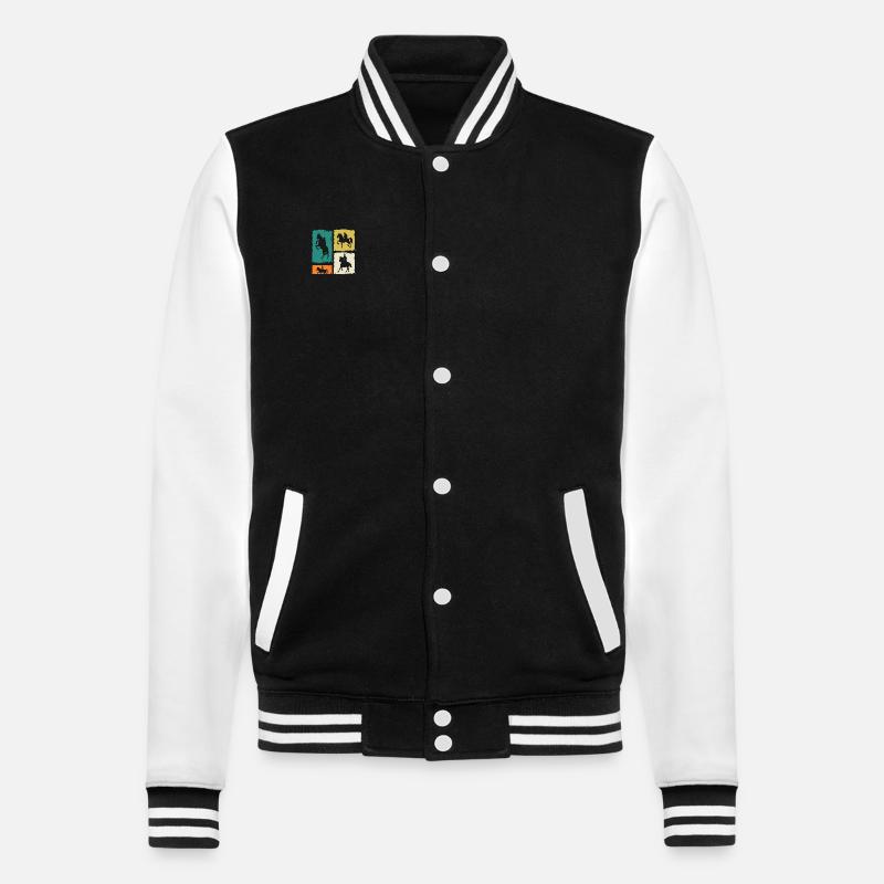 Cheval - Veste Teddy - noir/blanc
