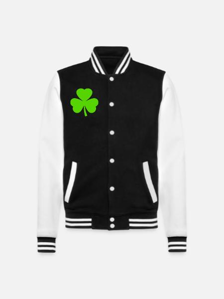 Trèfle de la Saint-Patrick - Veste Teddy - noir/blanc