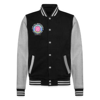 Let's go diving in the red sea - College Sweat Jacket - black/heather grey - Front - Nik (191cm) & Marisol (170cm)