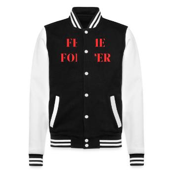 Woman forever - College Sweat Jacket - black/white - Front - Nik (191cm) & Marisol (170cm)
