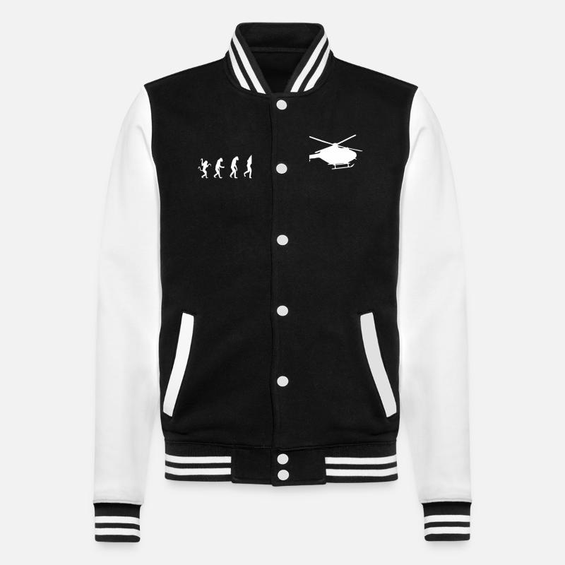 Hubschrauber Helikopter Evolution - College-Sweatjacke - Schwarz/Weiß