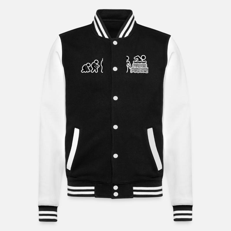 Evolution Natation Noir Grunge - Veste Teddy - noir/blanc