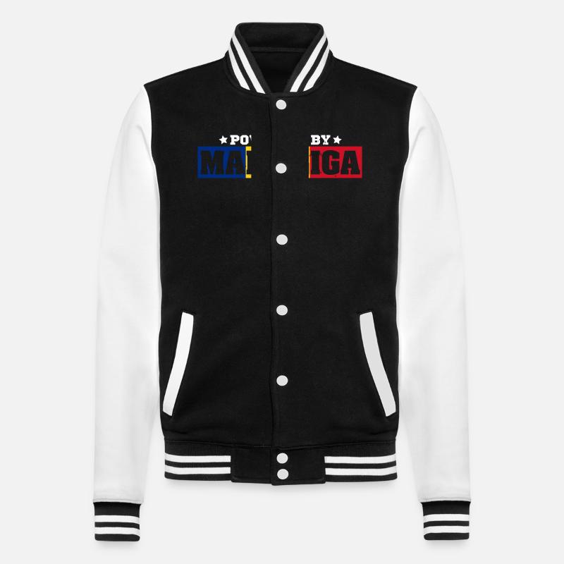 Bucharest Reise Urlaub Rumänien Balkan - College-Sweatjacke - Schwarz/Weiß