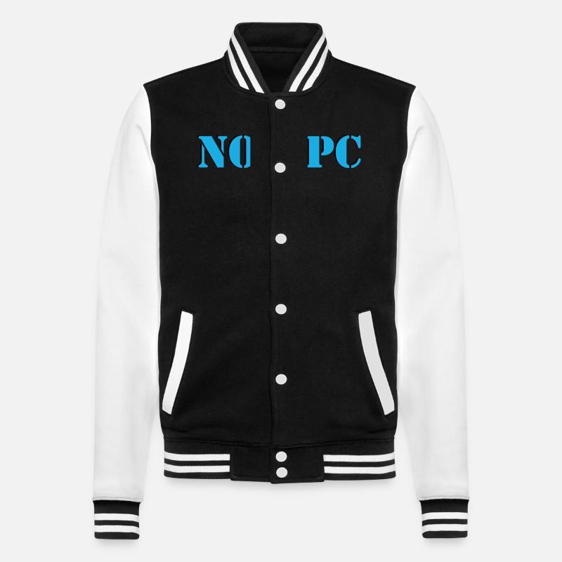 NoNpc - College-Sweatjacke - Schwarz/Weiß
