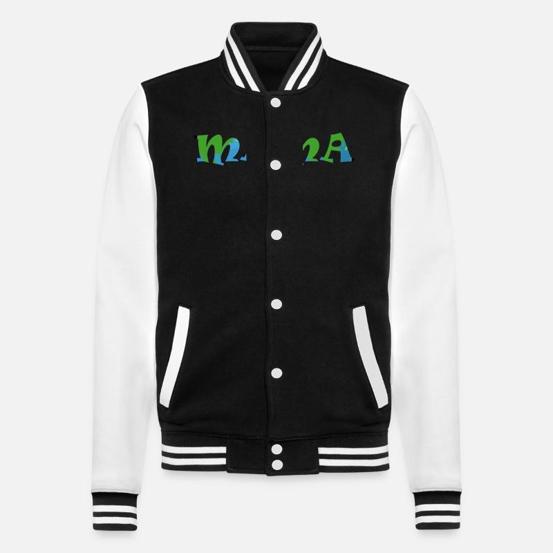 MAMA - College-Sweatjacke - Schwarz/Weiß