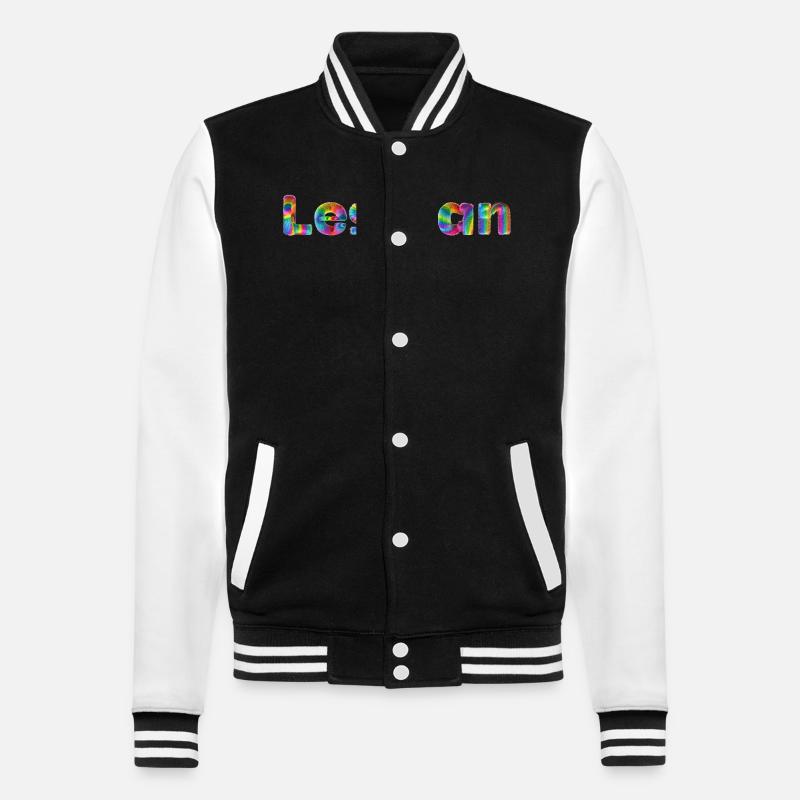 Lesbian - College-Sweatjacke - Schwarz/Weiß