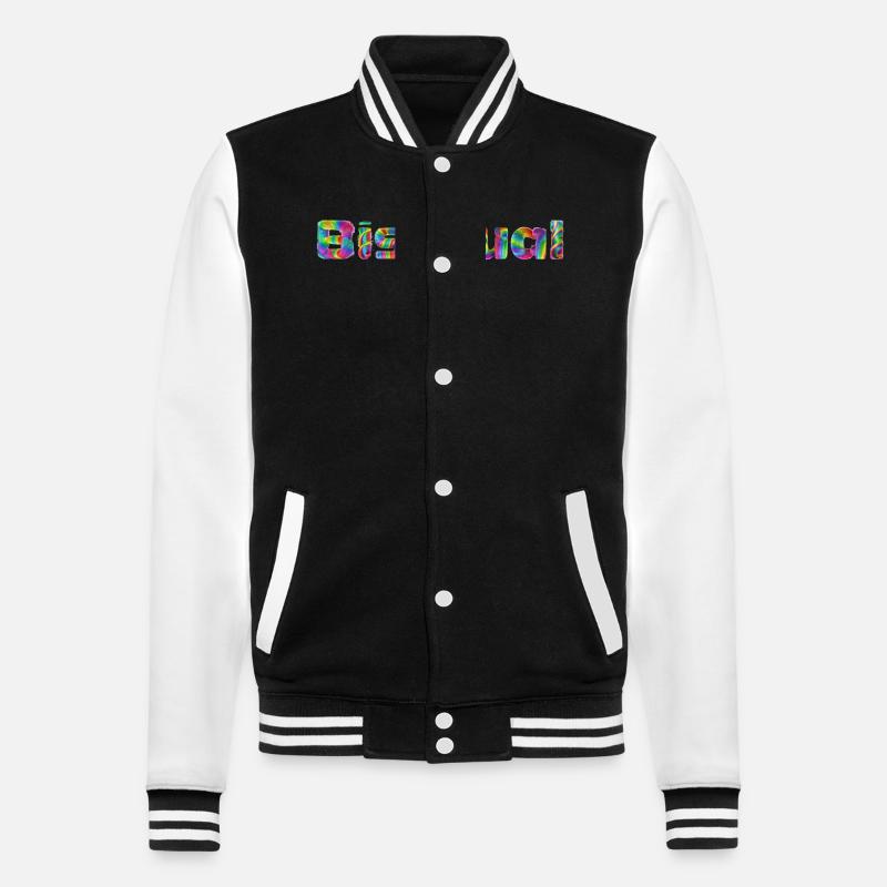 Bisexual - College Sweat Jacket - black/white