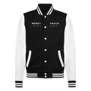 Mönchengladbach coordinates - College Sweat Jacket - black/white - Front - Nik (191cm) & Marisol (170cm)