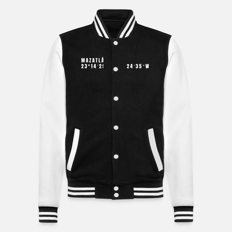 Coordonnées Sinaloa, Mexique - Veste Teddy - noir/blanc