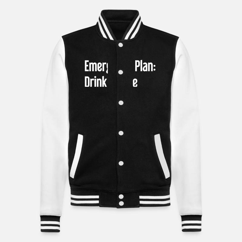 Coffee Contingency Plan - College Sweat Jacket - black/white