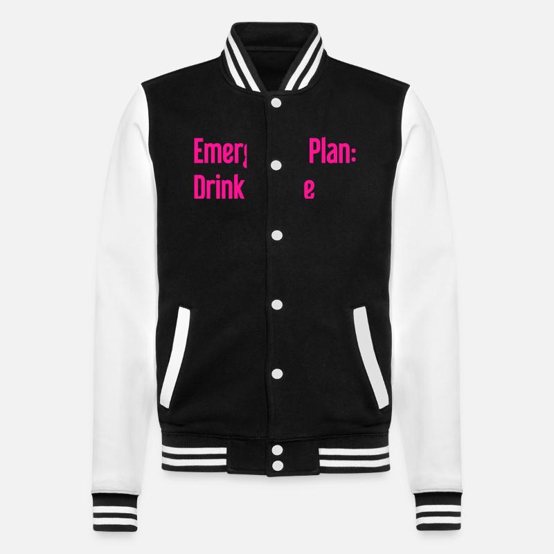 Coffee Contingency Plan - College Sweat Jacket - black/white