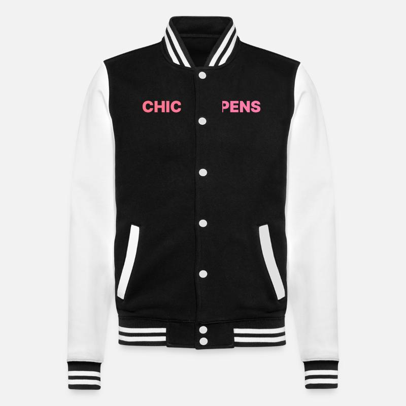 LE CHIC ARRIVE ROSA - Veste Teddy - noir/blanc