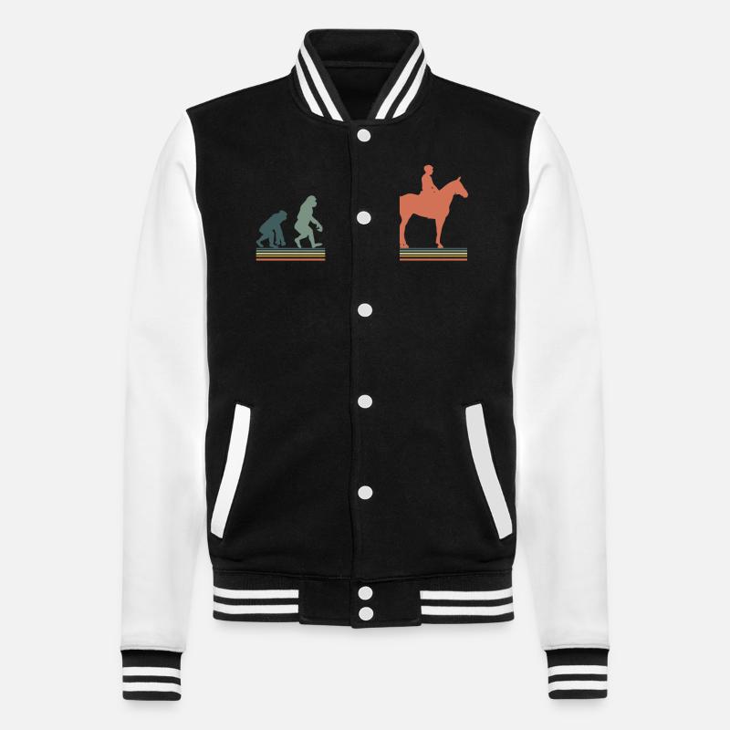 Evolution cheval - Veste Teddy - noir/blanc
