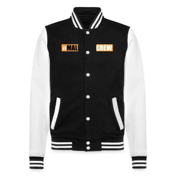 Mallorca Crew - College Sweat Jacket - black/white - Front - Nik (191cm) & Marisol (170cm)