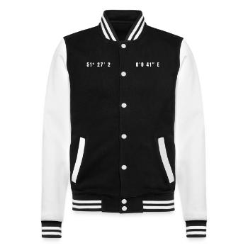 Essen North Rhine-Westphalia Coordinates - College Sweat Jacket - black/white - Front - Nik (191cm) & Marisol (170cm)