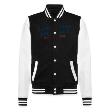 La seule fin heureuse cadeau humour original drole - Veste Teddy - noir/blanc - Devant - Nik (191cm) & Marisol (170cm)