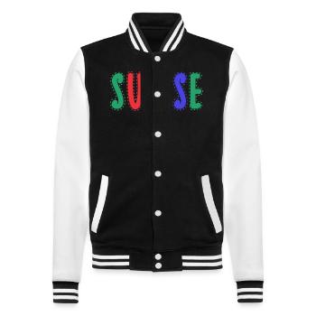 SUISSE. PAYS - Veste Teddy - noir/blanc - Devant - Nik (191cm) & Marisol (170cm)