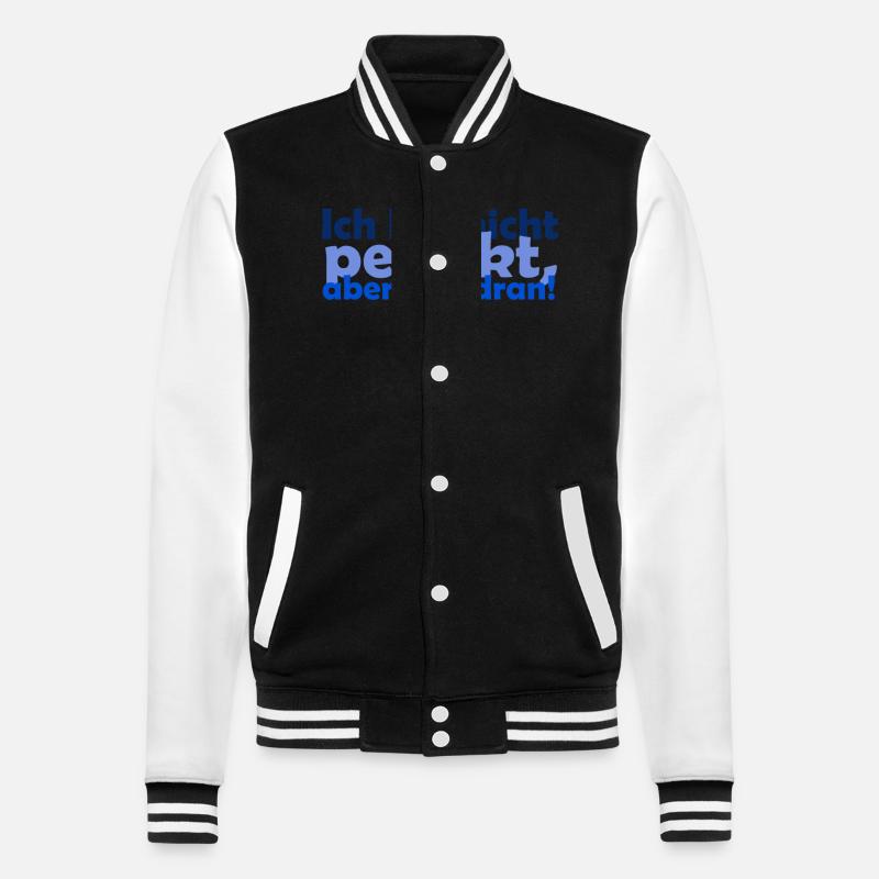 Perfekt nah dran - College-Sweatjacke - Schwarz/Weiß