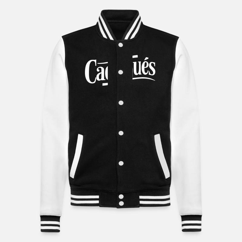 Cadaqués - College-Sweatjacke - Schwarz/Weiß