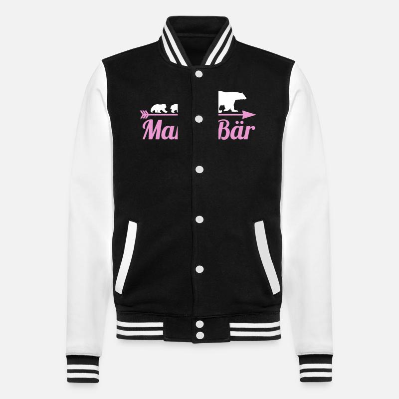 Mutter Mama Bär - College-Sweatjacke - Schwarz/Weiß