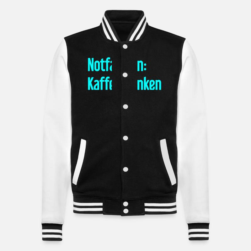 Coffee Contingency Plan - College Sweat Jacket - black/white