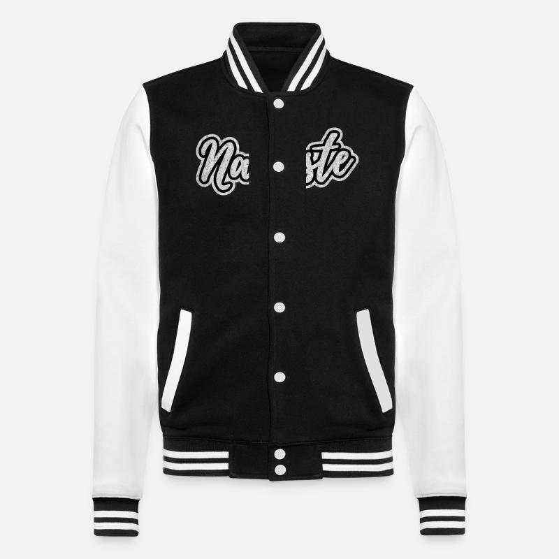 Namaste Blanc (Vieilli) - Veste Teddy - noir/blanc