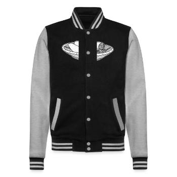 Äthiopische Küche Injera Brot National Gericht - College-Sweatjacke - Schwarz/Grau meliert - Vorne - Nik (191cm) & Marisol (170cm)