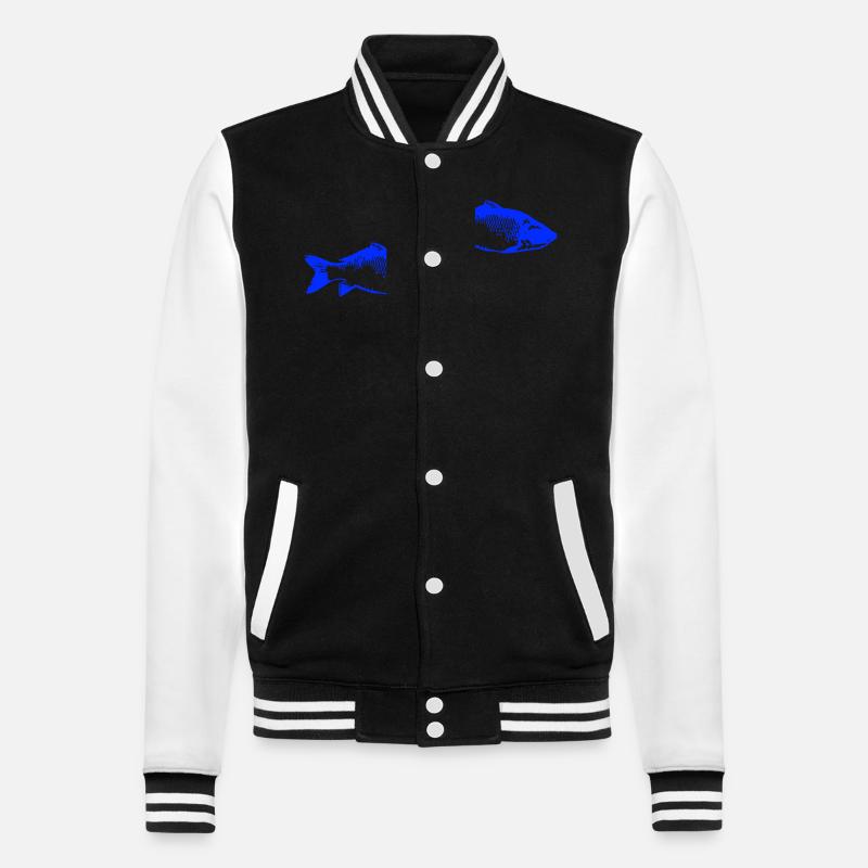 Poissons - Veste Teddy - noir/blanc