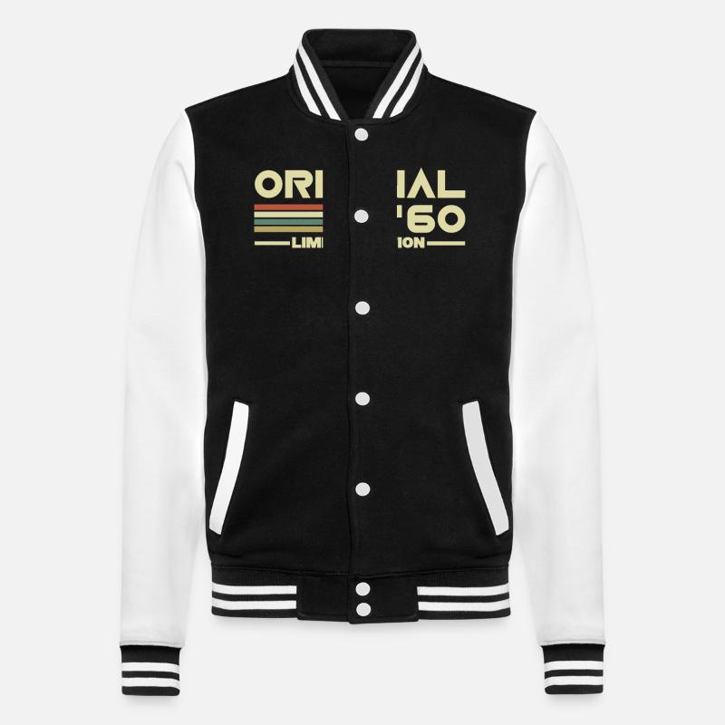 1966 - College-Sweatjacke - Schwarz/Weiß