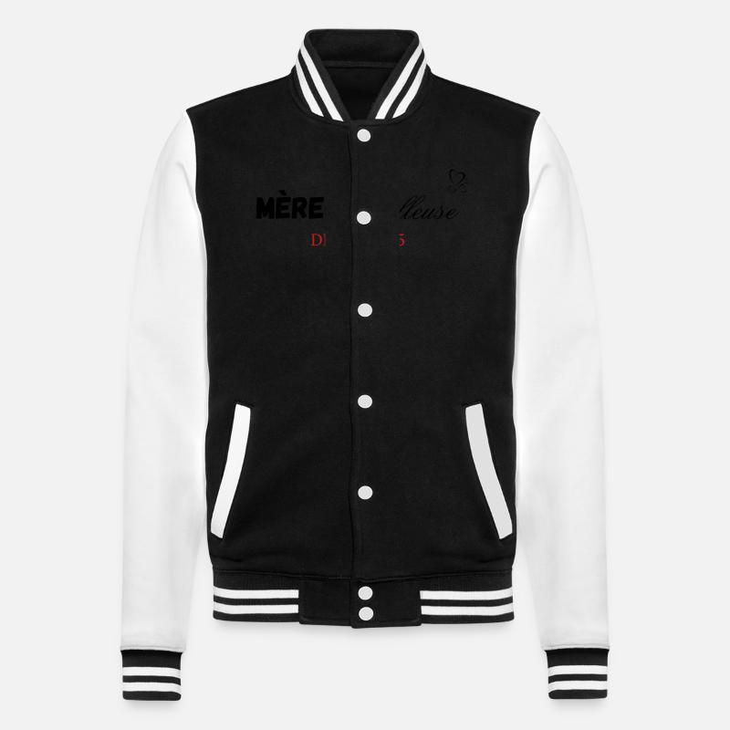 Mère veilleuse depuis 1995 - Veste Teddy - noir/blanc