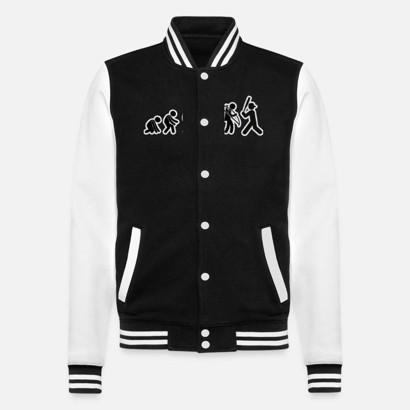 Evolution Baseball Noir Grunge - Veste Teddy - noir/blanc