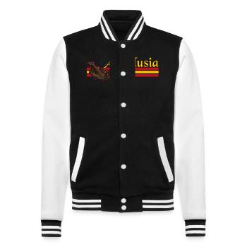 Jamon Keule Tapas Spanisch Küche Schinken Essen - College-Sweatjacke - Schwarz/Weiß - Vorne - Nik (191cm) & Marisol (170cm)