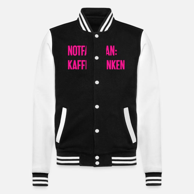 Coffee Contingency Plan - College Sweat Jacket - black/white