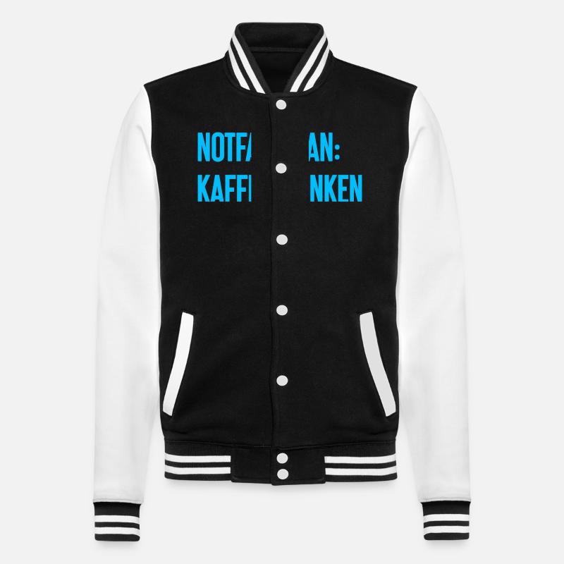 Coffee Contingency Plan - College Sweat Jacket - black/white