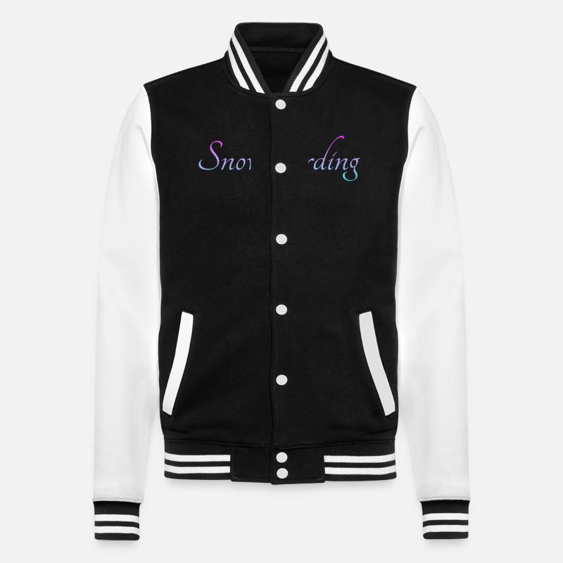snowboarding - College-Sweatjacke - Schwarz/Weiß