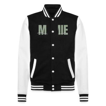 Granny Darling - Oma Geschenk - College-Sweatjacke - Schwarz/Weiß - Vorne - Nik (191cm) & Marisol (170cm)