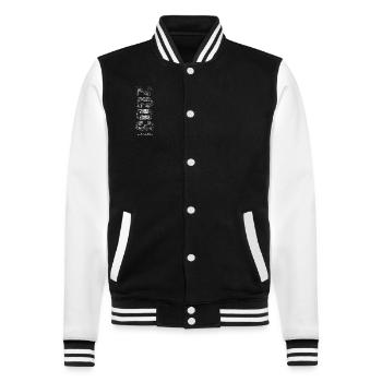 Original 2003 Limited Edition - Geschenk - College-Sweatjacke - Schwarz/Weiß - Vorne - Nik (191cm) & Marisol (170cm)