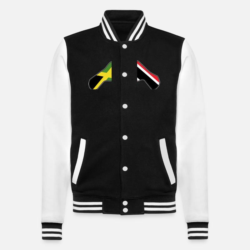 Drapeau de Trinité-et-Tobago - Veste Teddy - noir/blanc