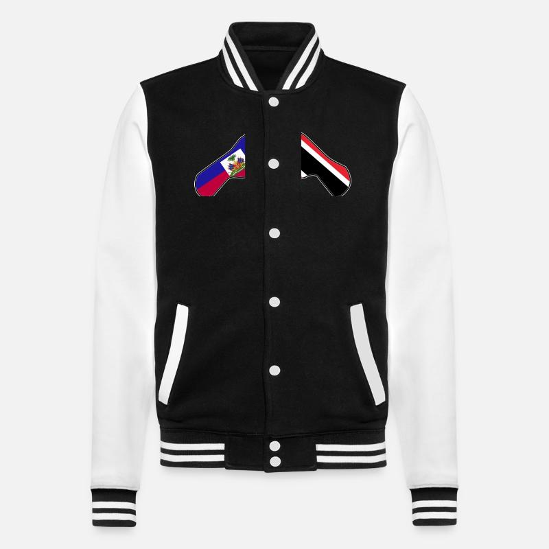 Drapeau de Trinité-et-Tobago - Veste Teddy - noir/blanc