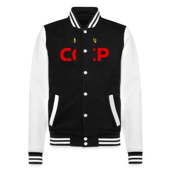 Fabriqué en URSS СССР - Veste Teddy - noir/blanc - Devant - Nik (191cm) & Marisol (170cm)
