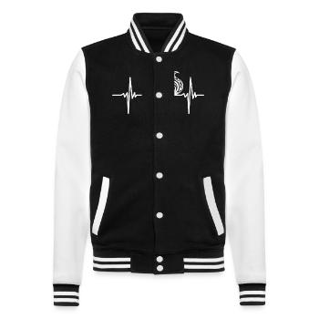 Battement de cœur pour les petits écureuils mignons - Veste Teddy - noir/blanc - Devant - Nik (191cm) & Marisol (170cm)