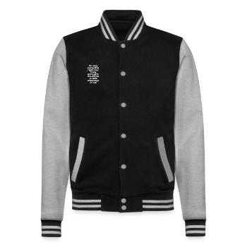 I m Very Vulnerable Right Now Funny Goth Girls - College Sweat Jacket - black/heather grey - Front - Nik (191cm) & Marisol (170cm)
