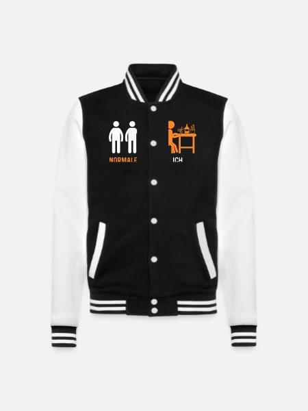 Bastler Basteln - College-Sweatjacke - Schwarz/Weiß