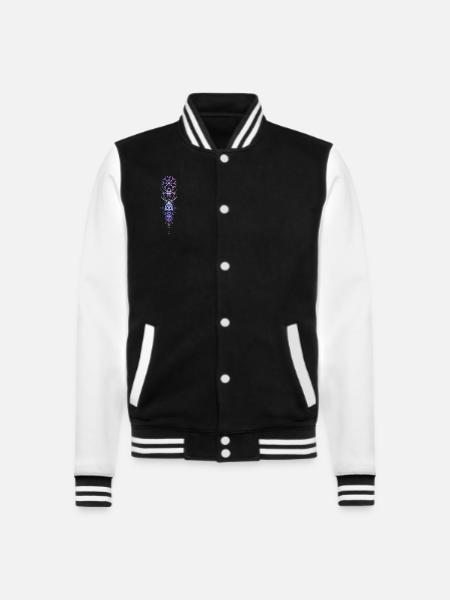 Helm der Ehrfurcht Triskele Okkult Wikinger Kelten - College-Sweatjacke - Schwarz/Weiß