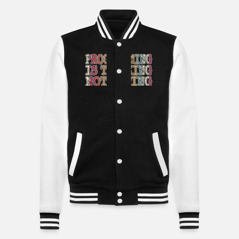 encrypt hack out hacking and free wifi - College Sweat Jacket - black/white