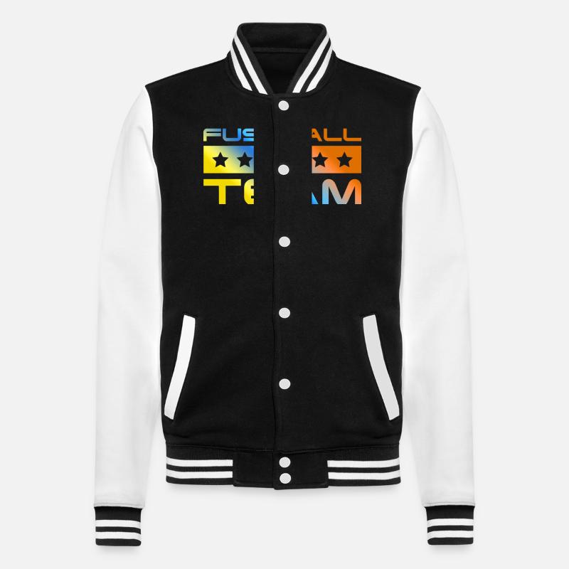 Fussball Crew Bunt - College-Sweatjacke - Schwarz/Weiß