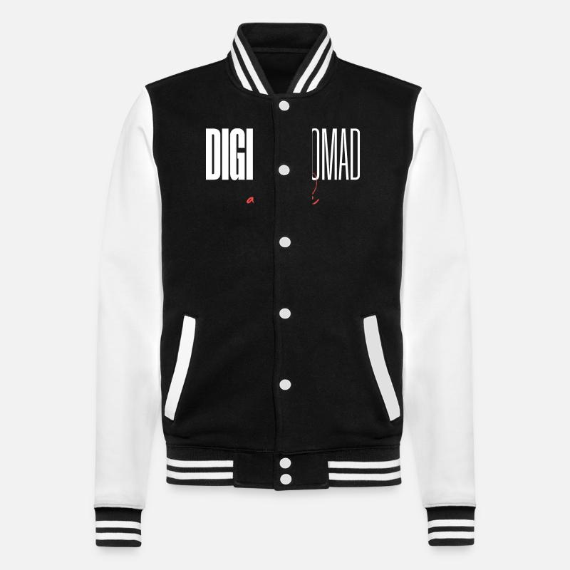Digitalnomad at work - College Sweat Jacket - black/white