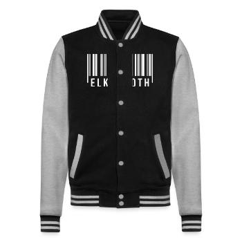 Elkenroth Westerwald - College-Sweatjacke - Schwarz/Grau meliert - Vorne - Nik (191cm) & Marisol (170cm)