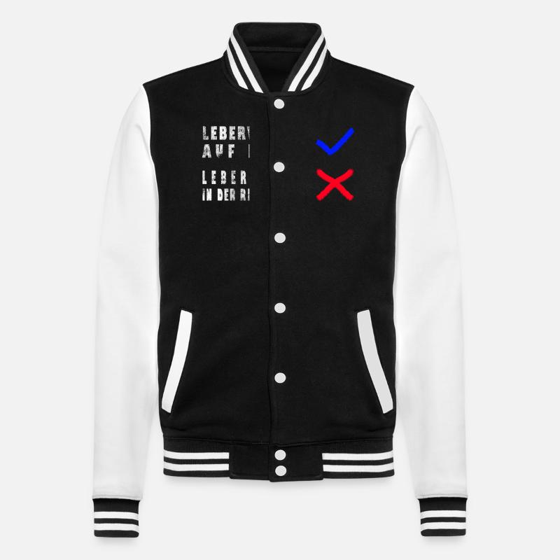 Ampel Leberwurst Protest - College-Sweatjacke - Schwarz/Weiß