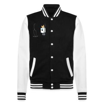 Future Veterinarian Costume School Career Day - College Sweat Jacket - black/white - Front - Nik (191cm) & Marisol (170cm)